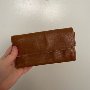 Brown leather Longchamp wallet